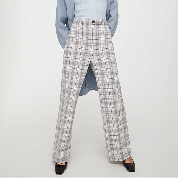 Aritzia Wilfred Francesca Check Pant in Size 2